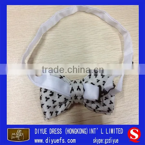 Balck and white Microfiber Self Tie Bow Tie