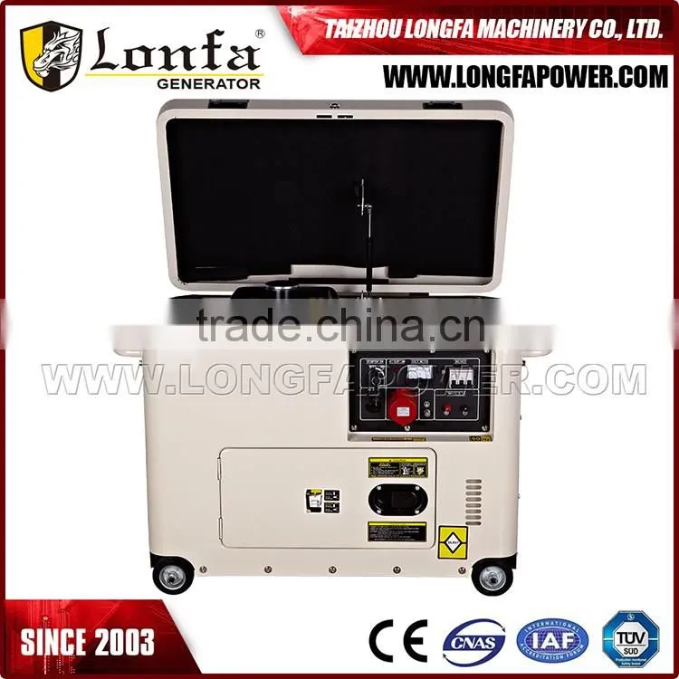 8KVA Silent Diesel Generator 3-Phase 50Hz 220V 380V Moveable Diesel Power Generator