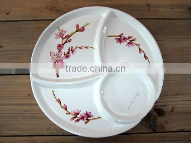 DFC ceramic rectangle cake plate with plastic cover