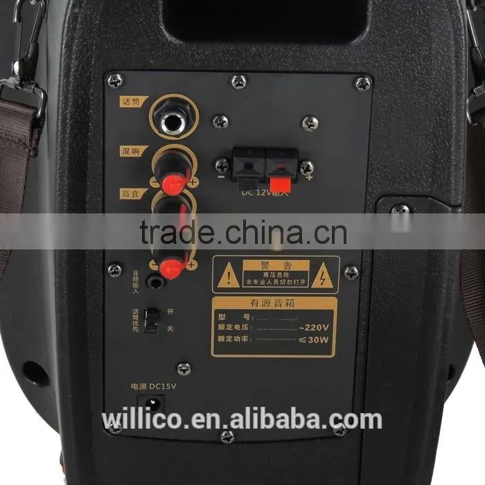 WILLICO 6.5'' portable active rechargeable battery bluetooth speaker wms-5