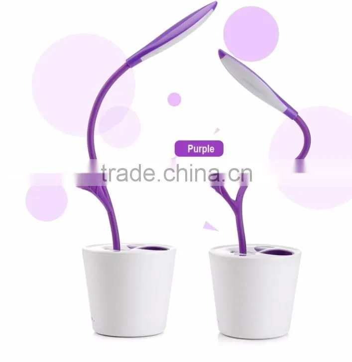 exquisite pen container design electronic LED desk lamp