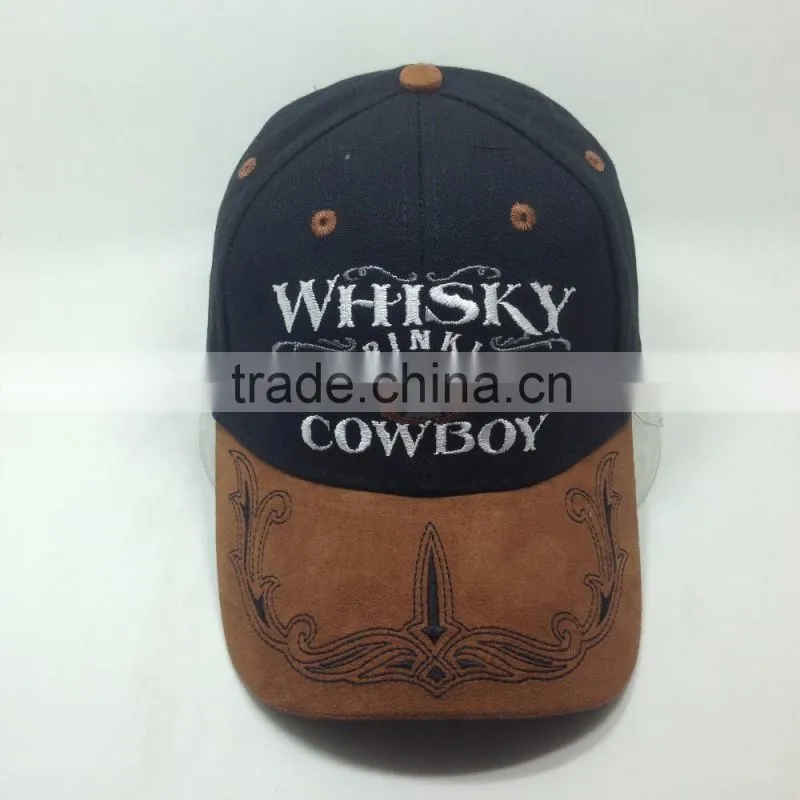 Wholesale balck baseball hats Six ventilation hole snapback caps