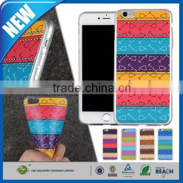 C&T Fashion gold mirror face mixed tpu gel case newest design for iphone 6