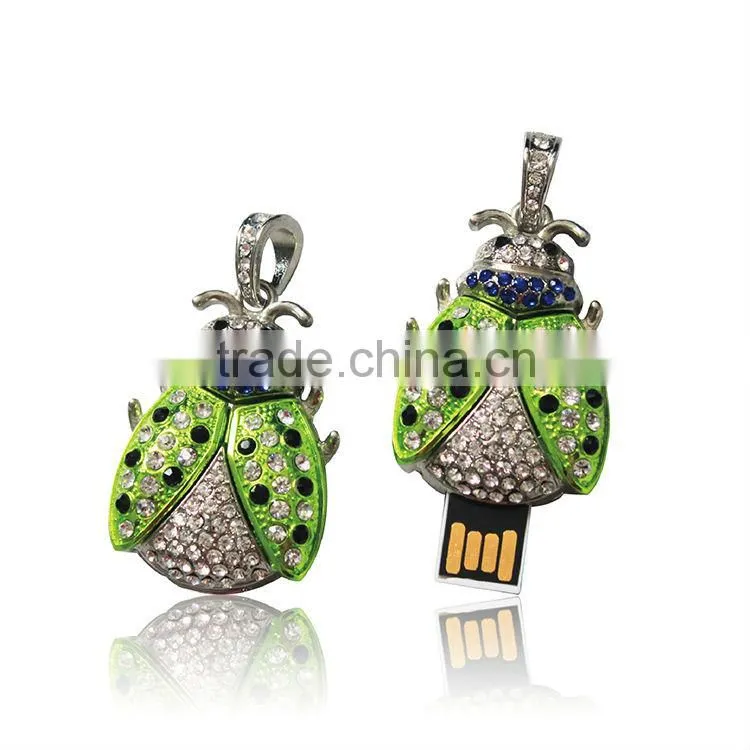Coccinella Septempunctata jewelry usb flash drive ,luxury usb flash drive 8GB,Shiny usb disk