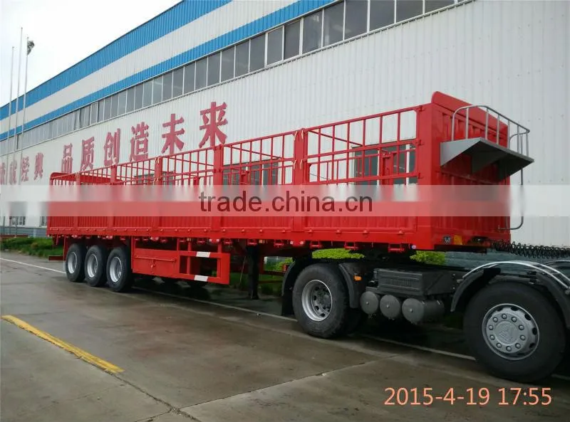 China manufacture high qality heavy duty fence cargo truck trailer for sale