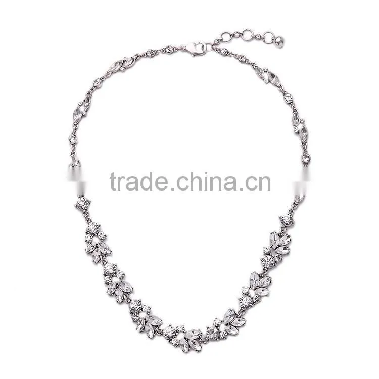 Cheap Wholesale Jewelry 2016 Latest Design Wedding Necklace Crystal Pendant Necklace