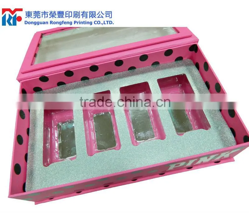 The pink color Polka Dot cosmetic box