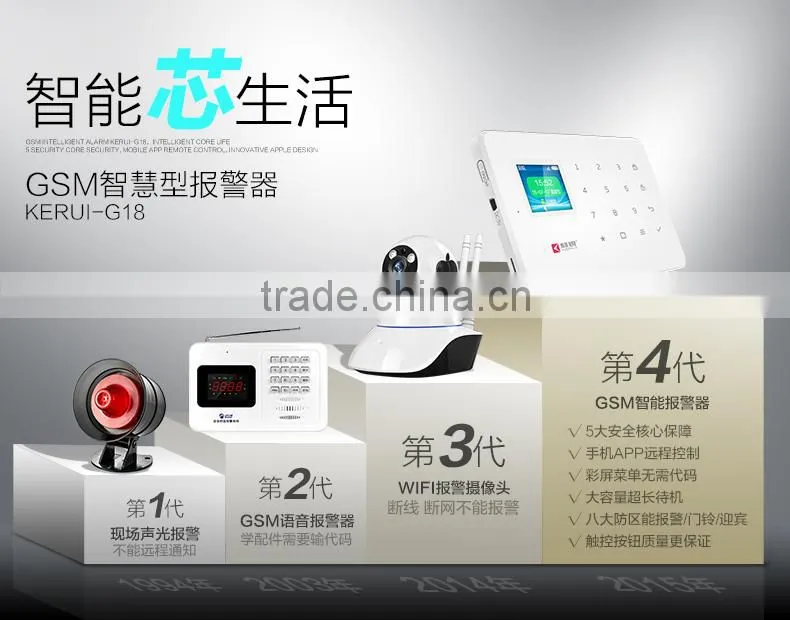2015 smart TFT color screen GSM alarm
