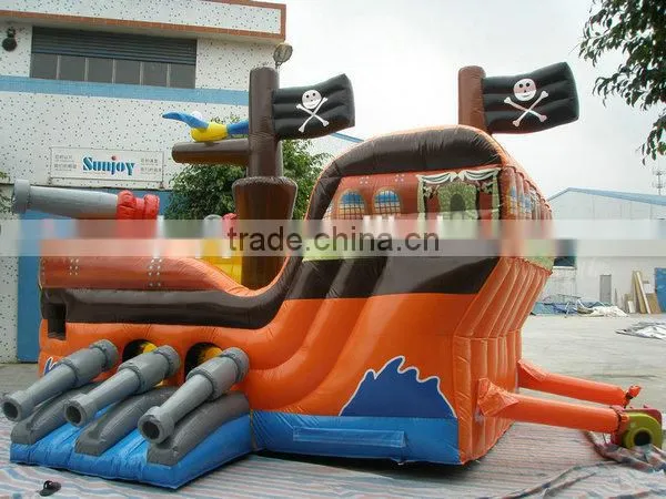 2016 Popular Inflatable Pirate Ship Slide For Kids