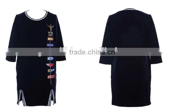 Custom Women's Emboridery Split cotton Sport dress