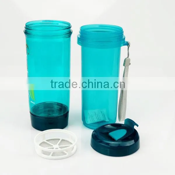 Hotsale LFGB Approved Double Wall Tea Mug Plastic With Portion Cup