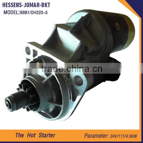 best selling high performance 24v auto starter for DH220-5 6BB1