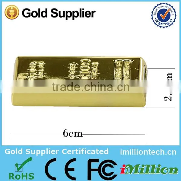 Metal Usb Flash Drive/Pen Drive Gold Bar accept paypal
