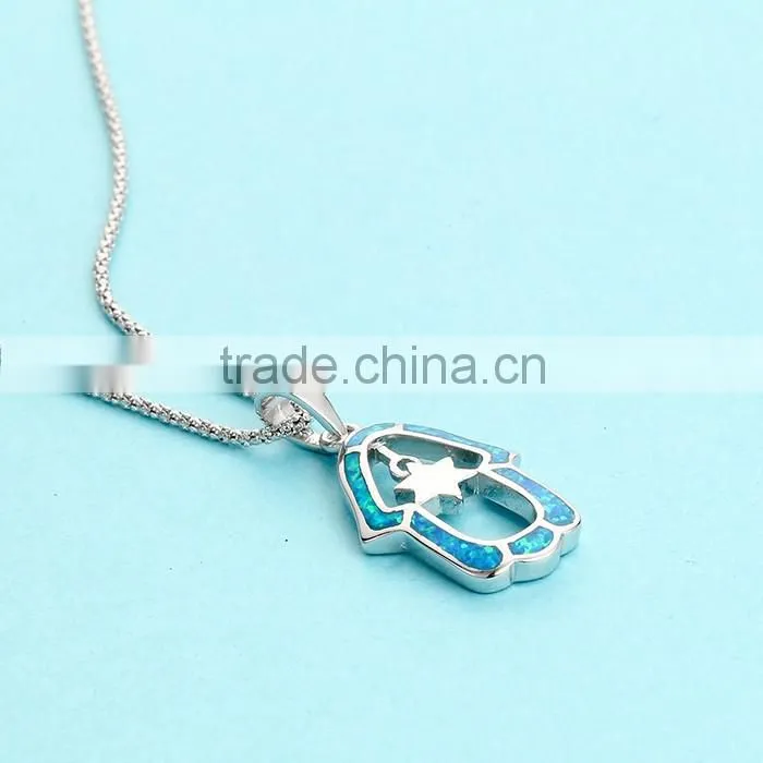Opal Single Big Stone Pendant designs for Women Natural Stone Pendent