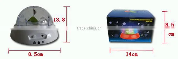 2014Hot selling fashion colourful changing LED projection Lamp with music.Creative new design high quality night light projector