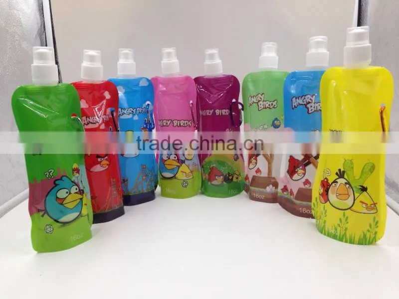 collapsible water bottle, collapse plastic bottle, foldable drinking bottle