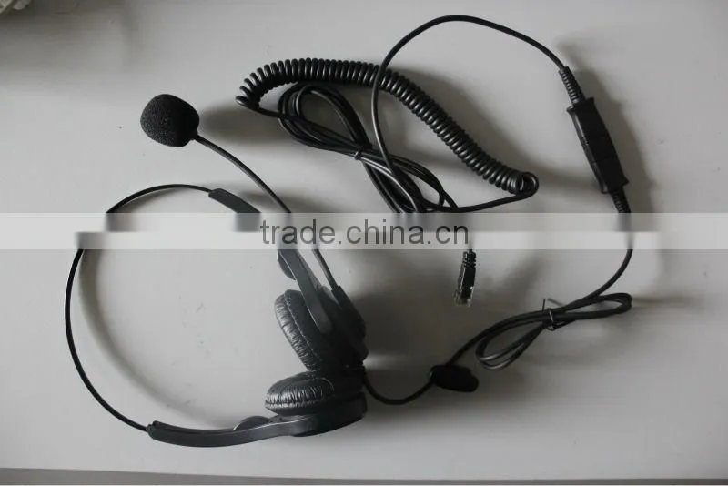 Professional call center RJ9/RJ11 telephone headset
