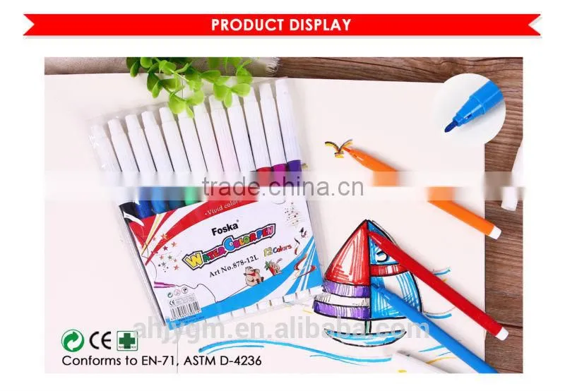 12 Colors Plastic Water Color Pen