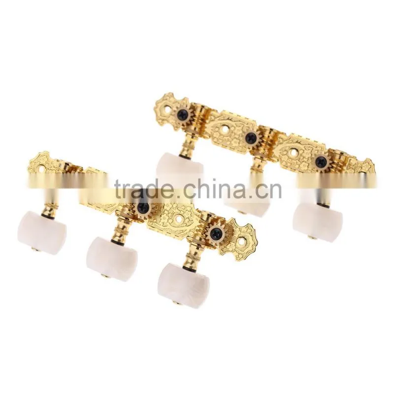 2pcs(Left + right) Classical Guitar Tuning Key Plated Peg Tuner Machine Head String Tuner
