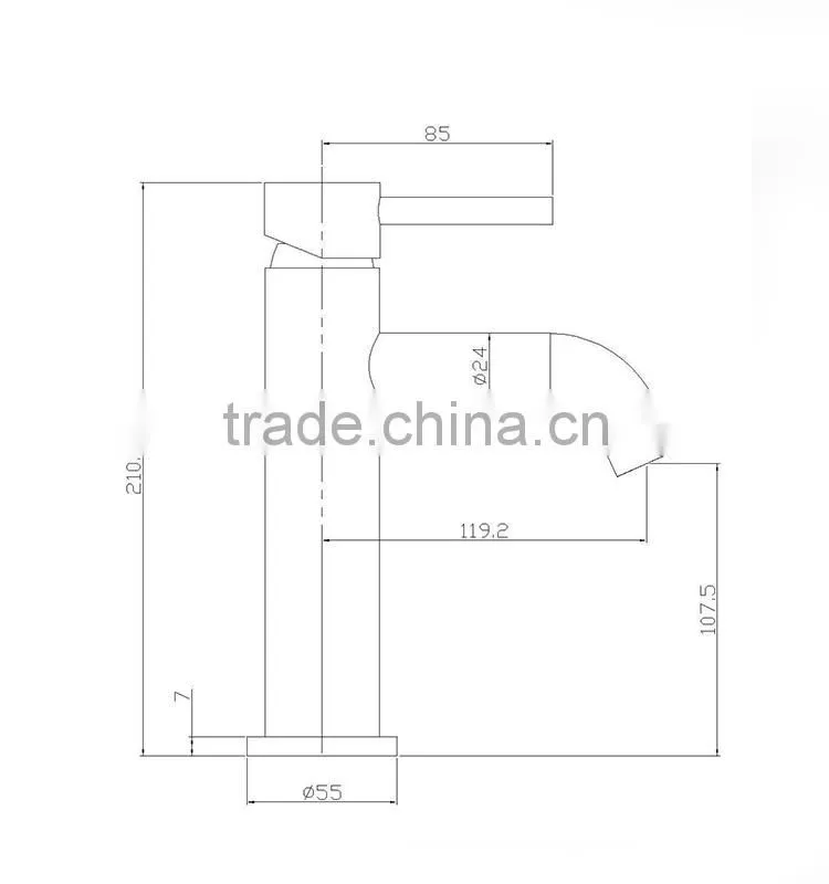 1 hole Chrome Plated Basin Lavatory Tap