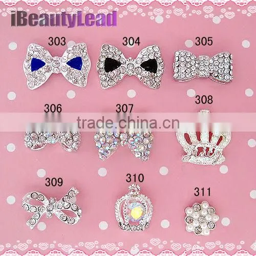 Nail metallic bow art nail decoration 3D nail alloy metallic studs