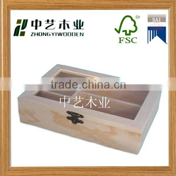 hot selling FSC&SA8000 Handmade wooden walnut colour boxes for wholesale