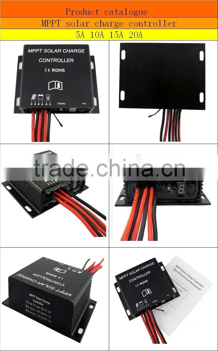 Car Solar Battery Charge Controller 20A/10A Battery Regulator 12V/24VDC Light&Timer Charger
