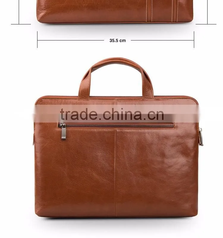 QIALINO designer genuine leather business bag men's genuine leather laptop bag for macbook air/pro 12 13