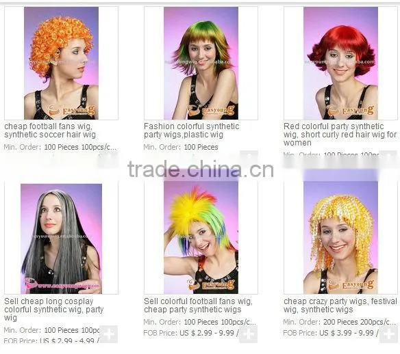 Mens fancy dress wigs, multi color naruto cosplay wig