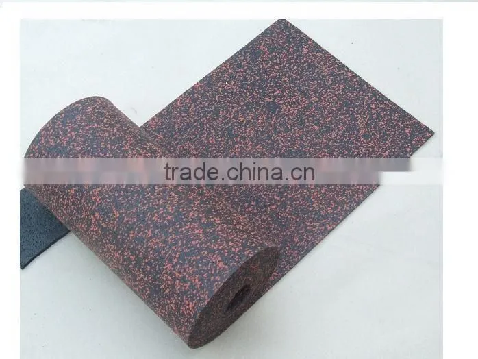 black rubber floor with colorful star
