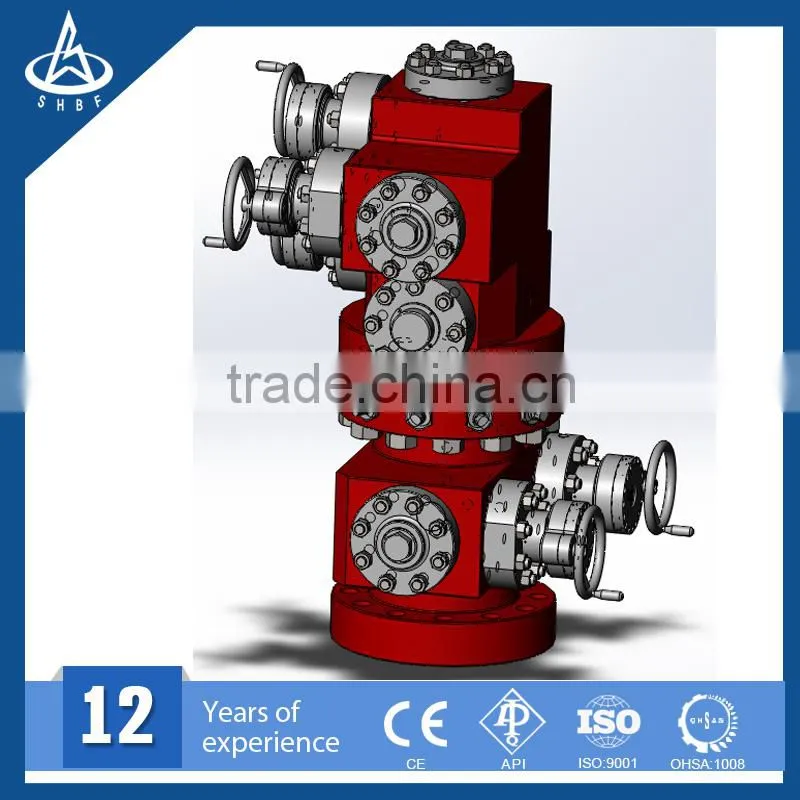 Integral API wellhead equipment oil and gas christmas tree