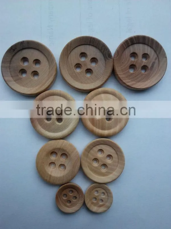 24L,32L,36L,40L high quality natural wood buttons exported to Europe country for coat, sweater