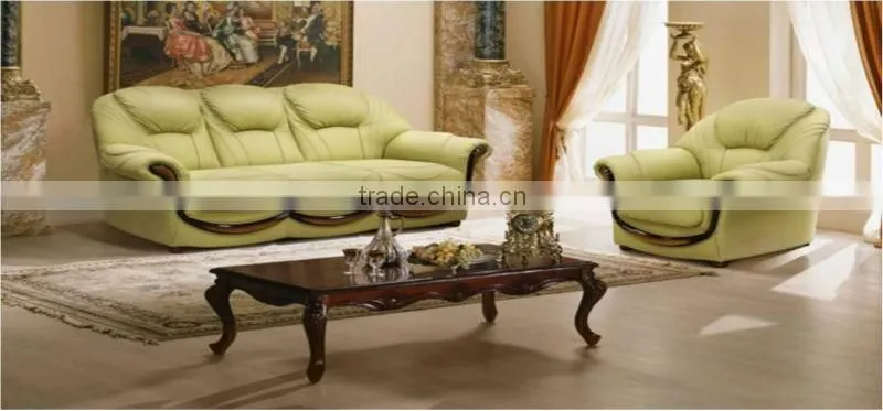 soft yellow leather sofa set