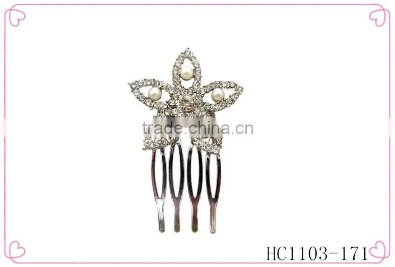 Fashion hair comb,jeweled hair combs,fancy wedding hair combs