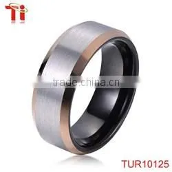 Purple plating tungsten engament wedding ring for men domed