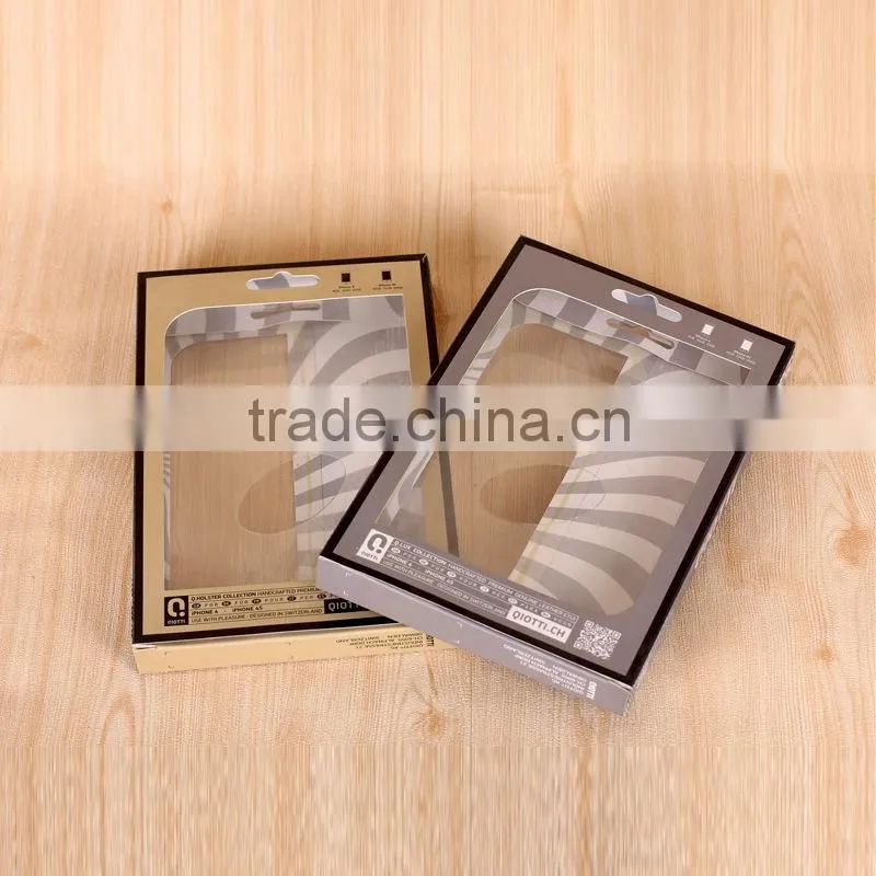 Hot sale flat pack pvc window cell phone case packaging box