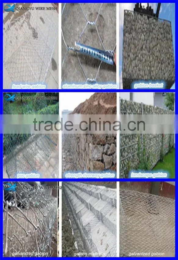 welded wire mesh gabion fence & pvc coated hexagonal wire netting gabion