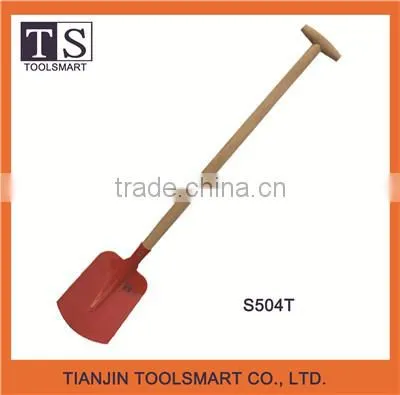 mechanical industrial round point shovel with T handle