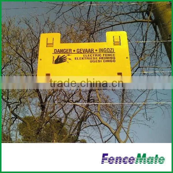 Electric Fence Plastic Warning Sign With Pre-Drilled Holes