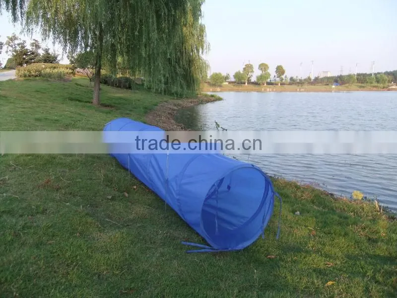 2016 Wholesale Pet Products Good Quality Blue Polyster Outdoor Dog Trainning Tunnel