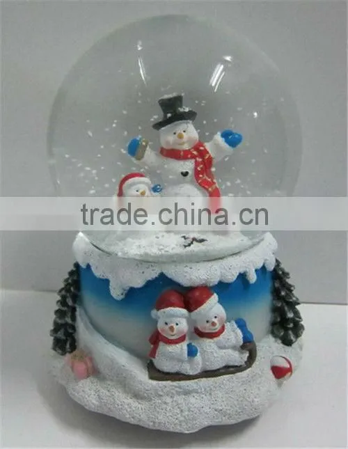 Resin glass unique christmas snow globes