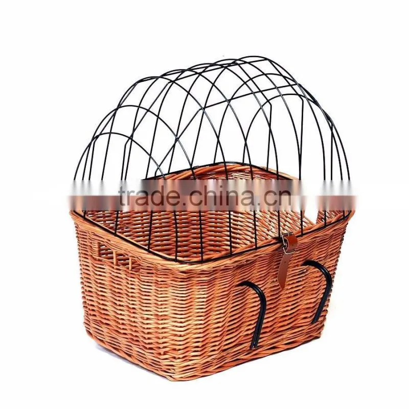 Wholesale bicycle wicker pet carrier