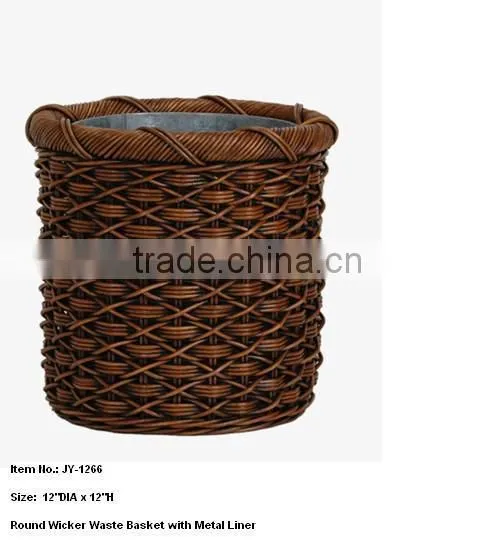Round rattan storage baskets for Waste