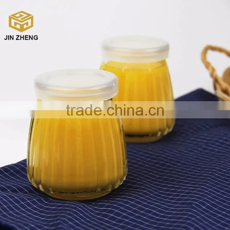Factory wholesale Empty 100ml glass pudding yogurt bottle