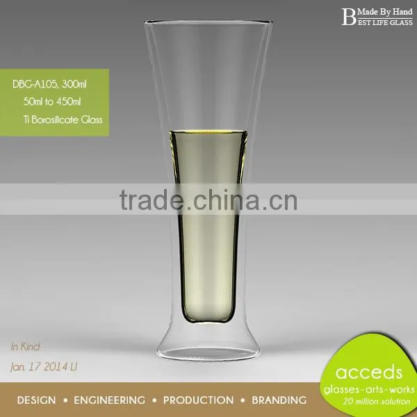 Stylish Handmade Wide Mouth Drinking Glass Cup