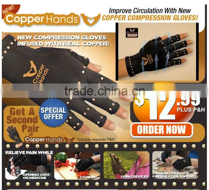 copper compression glove/compression glove/multi-functional glove/massage glove