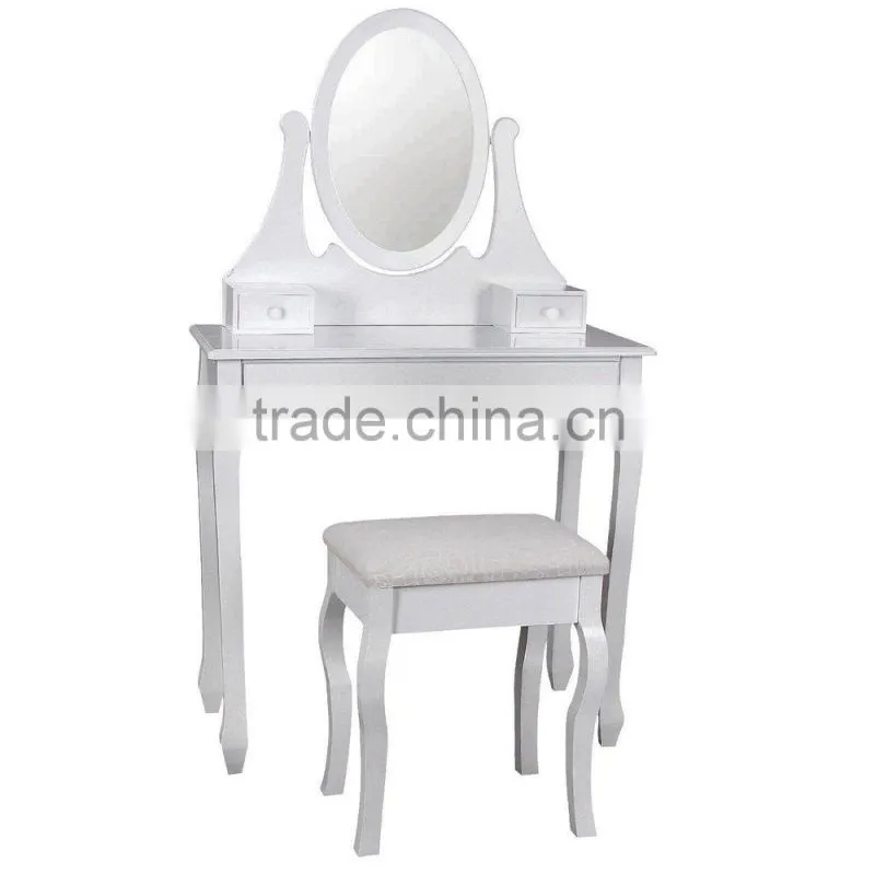 White Mirror Makeup Teen Girl Dresser Bedroom Furniture