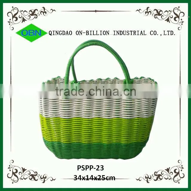 Wholesale Handmade Beach Plastic Woven Bag