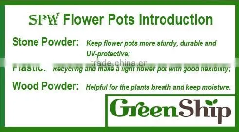 Decorative Garden Terracotta Pot From Greenship/ 10 years lifetime/ lightweight/ UV protection/ eco-friendly