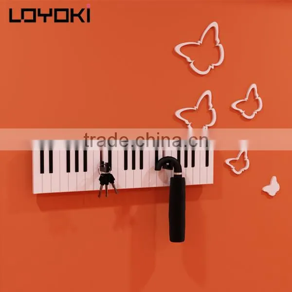 ECO CIRCLE wall hooks cute design piano shape wall shelf home wall decor